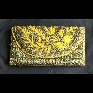 Roberta Freymann Straw Clutch